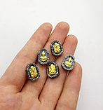 Бусина Ганеша и Лотос из серебра, 13×10мм, фото 2