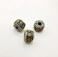 Бусина 8 благих символов из серебра, 10×12мм