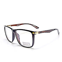 Компьютерные очки с золотистой вставкой глянцевой оправой Plazma черные