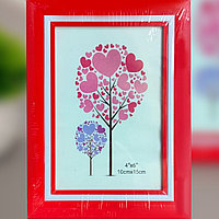 Рамка для фотографий настольная 10*15см красная