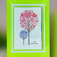 Рамка для фотографий настольная 10*15см зеленая