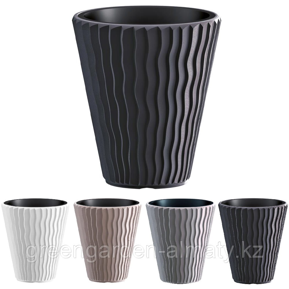 Горшок с внутренней вставкой Sandy DBSP300 | Prosperplast, фото 1