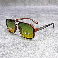 Очки для водителя Porshe design коричневые под дерево