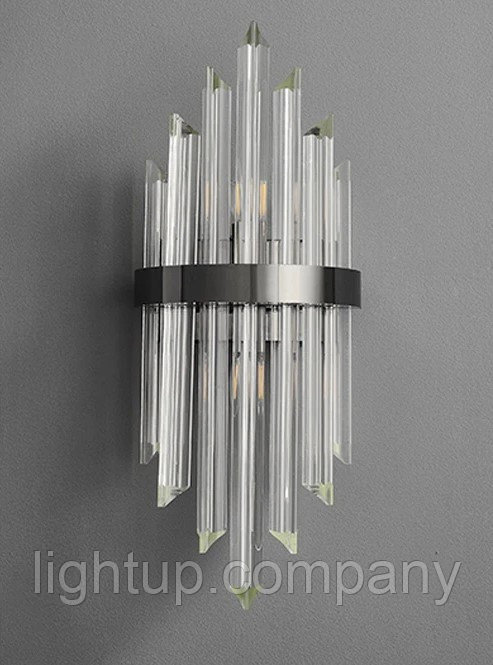 Бра, настенный светильник Черный жемчуг , хрусталь Е14, фото 1