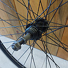 Диск велосипедный ЗАДНИЙ "Guanjin" 20" размер. На MTB. Обычные Подшипники. Ось на гайках., фото 2