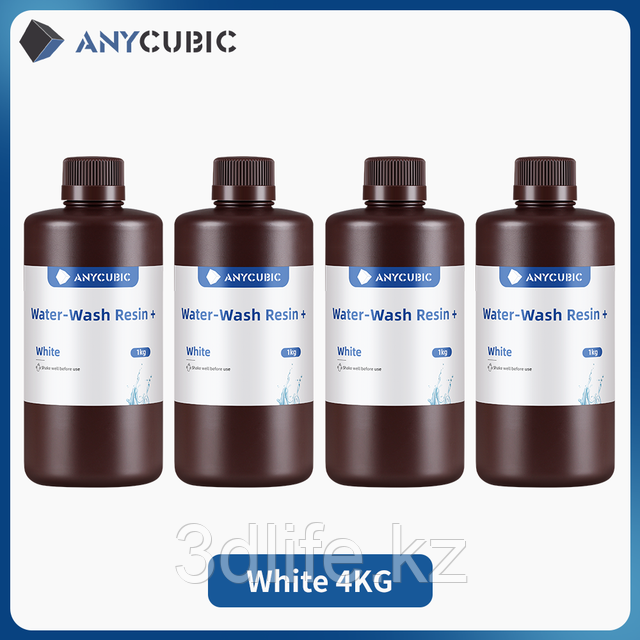 Anycubic Water-Wash Resin + White 4 Kg (Водосмываемая смола)