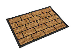 Коврик кокосовый "Кирпич" на резиновой основе 60*90 см  ***