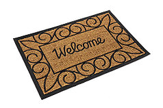 Коврик кокосовый "Добро пожаловать" на резиновой основе 60*90 см  ***