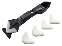 12-2-122 Шпатель-скребок 3 в 1 для удаления/выравнивания герметика, 5 насадок,