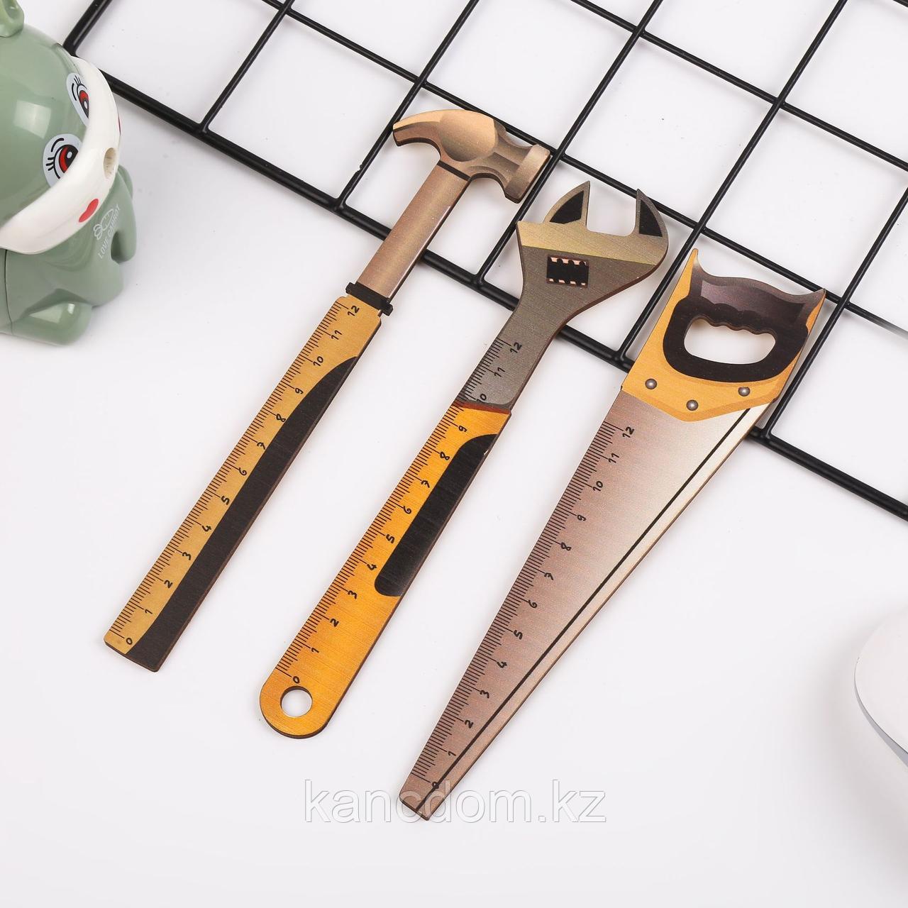 Линейка дерево 15см Construction tools S-1325