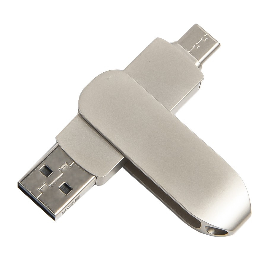 USB flash-карта CIRCLE OTG Type-C (32Гб), серебристая, 6,5х1,5х0,82 см, металл   19340_32Gb, фото 1