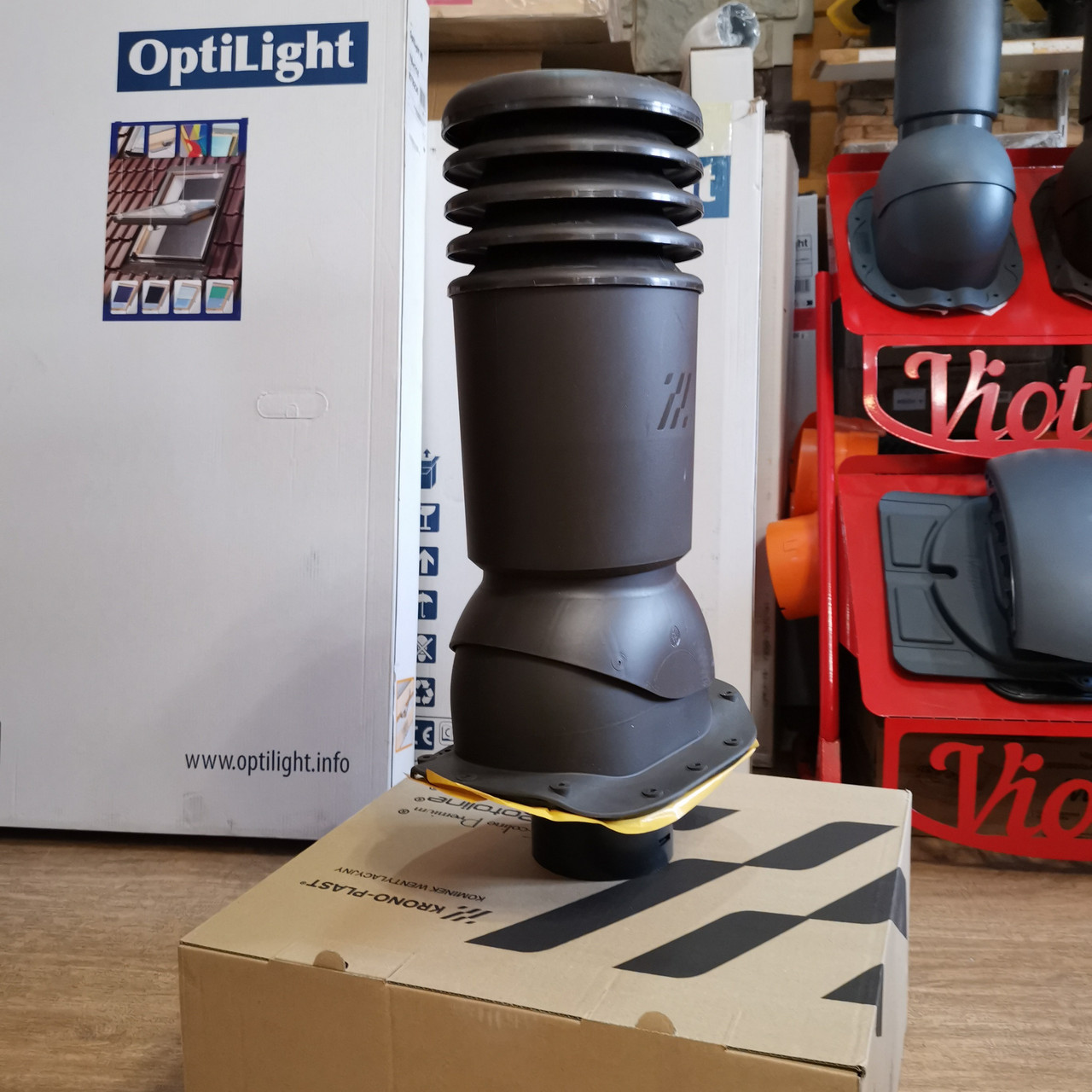 Вентиляционный выход HiVent PB 125 Каскад 8019 утеплённый