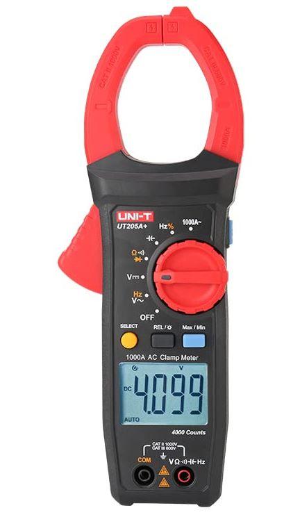 UT205A+ Токоизмерительные клещи до 1000А (AC) с функцией мультиметра. Внесены в реестр СИ РК