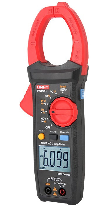 UT206A+ Токоизмерительные клещи до 1000А (AC) с функцией мультиметра. Внесены в реестр СИ РК