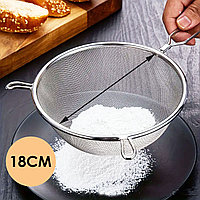 Сито металлическое с ручкой (диаметр 18 см)