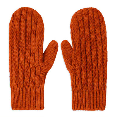 Варежки вязаные НАСВЯЗИ©, оранжевый, 30% шерсть,70% акрил   24131/05