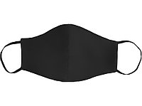 Маска для лица многоразовая из хлопка, анатомической формы, черный