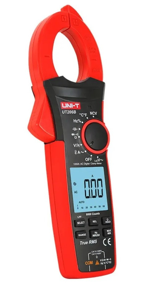 UT206B Токоизмерительные клещи True RMS до 1000А (AC) с функцией мультиметра. Внесены в реестр СИ РК, фото 1