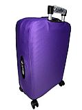 Чехол на средний пластиковый дорожный чемодан на 4-х колёсах., фото 2