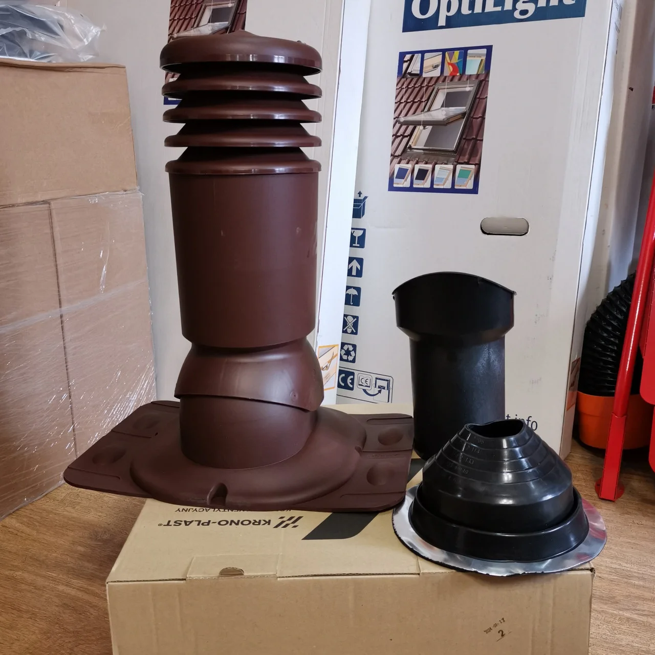 Вентиляционный выход универсальный HiVent UNI 125 8017 утеплённый, фото 1