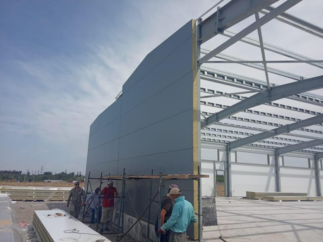 Сэндвич-панели в Алматы трёхслойные стеновые, толщина 100 мм, фото 1