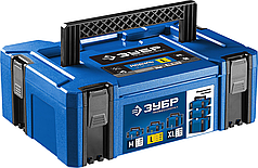 ЗУБР МОДУЛЬ-15, 440 х 310 х 150 мм, (17″), размер L, пластиковый ящик для инструментов, Профессионал