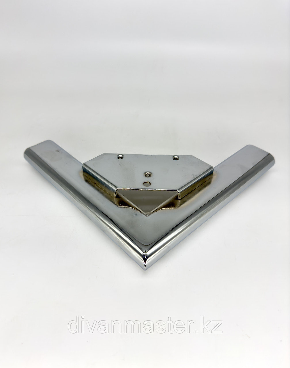 Ножка стальная, угловая для диванов и кроватей, 10 см, хром