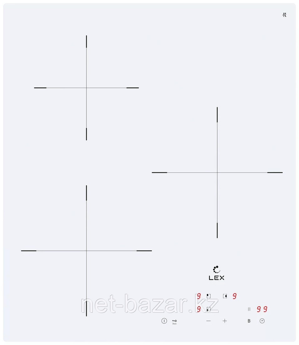 LEX EVI 430A WH панель стеклокерамическая индукционная, фото 1