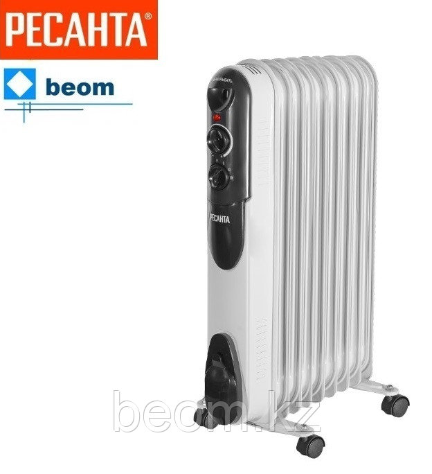 Масляный радиатор ОМПТ-9Н Ресанта (2 кВт | 220В | 20 м2 | 9 секций)