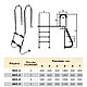 Лестница набортная пологая MUS-315 для узкого борта в бассейне (3 ступени, AISI-304), фото 8