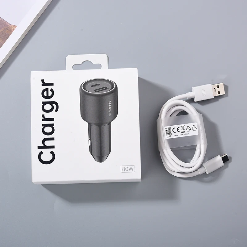 Автомобильное зарядное устройство OnePlus SUPERVOOC 80W Car Charger + Кабель OnePlus Type-A to Type-C 10A