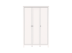 САГА шкаф, 3 двери, с зеркалом, белый