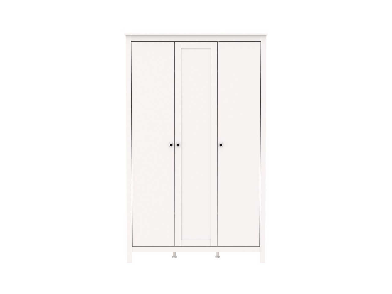 САГА шкаф, 3 двери, с зеркалом, белый, фото 1