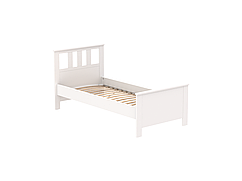 САГА кровать, одинарная, 90х200, белая