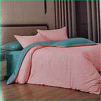 Комплект постельного белья "Dantela Vita" 2-х спальный Однотонный 2-цветный (розово-бирюзовый 22)