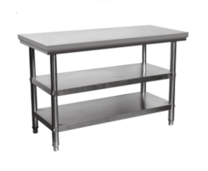 F55 СТОЛ 1,8М ДВЕ ДОП. ПОЛКИ (180х60х80) (L), фото 1