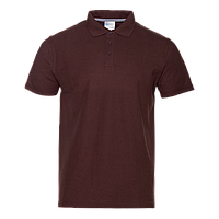 Рубашка поло мужская STAN хлопок/полиэстер 185, 04, Тёмно-Шоколадный,  (107)  (48/M)