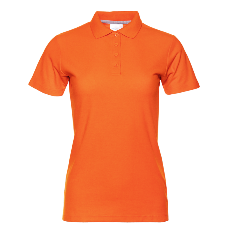 Рубашка поло женская STAN хлопок/полиэстер 185, 04WL, Оранжевый,  (28/1)  (52/XXL)