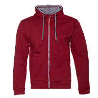 Толстовка мужская STAN с капюшоном на молнии сэндвич 320, 18, Бордовый меланж, (166) (46/S)