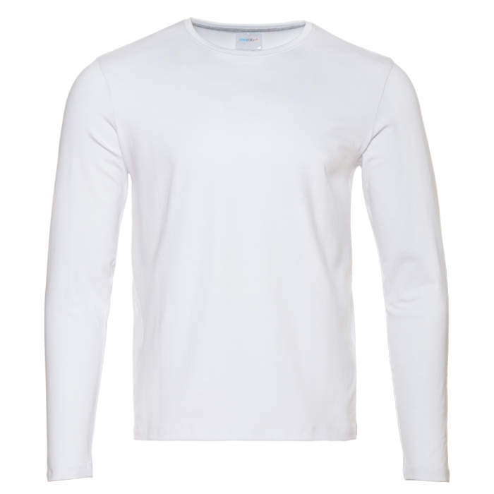 Футболка унисекс с длинным рукавом STAN хлопок/эластан 180, 35, Белый,  (10/1)  (52/XL)