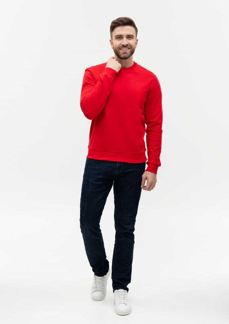 Свитшот унисекс STAN футер без начёса, 260, 63, Красный,  (14)  (56/XXXL)