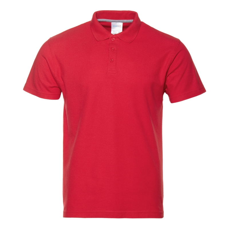 Рубашка поло мужская STAN хлопок/полиэстер 185, 104, Красный,  (14)  (44/XS)