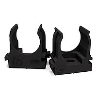 Крепеж-клипса для труб для прямого монтажа черная в гофроящике d20 мм 1200шт/кор Промрукав