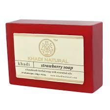 Натуральное мыло Клубничное  Кхади 125 гр, Strawberry soap KHADI