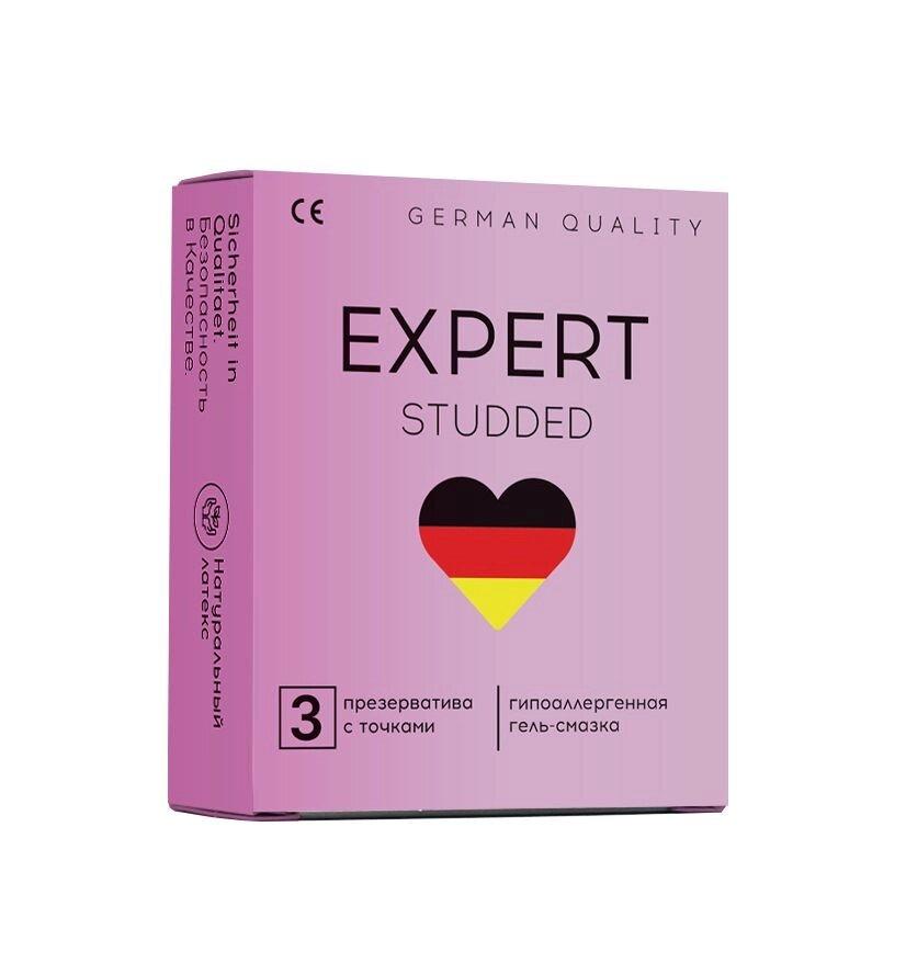 Презервативы EXPERT STUDDED № 3 (облегающие, точечные), 3 шт.