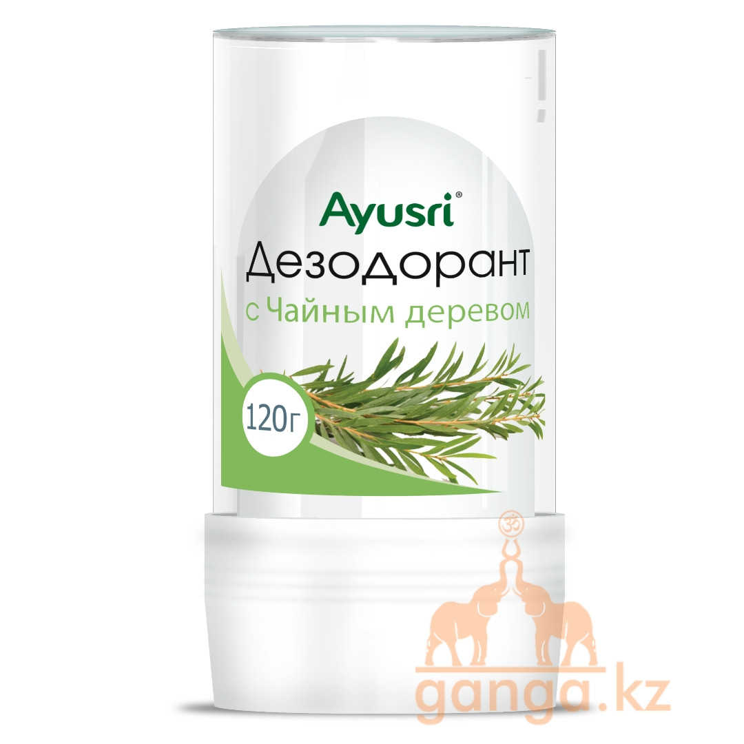 Алунит Натуральный Дезодорант с Чайным деревом (AYUSRI), 120 гр