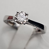 Золотое кольцо 16,5р с бриллиантом 0.54Сt SI2/M EX