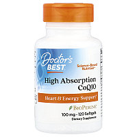 БАД Коэнзим Q10 с высокой степенью всасывания, с BioPerine, 100 мг, (120 мягких капсул) Doctor's Best