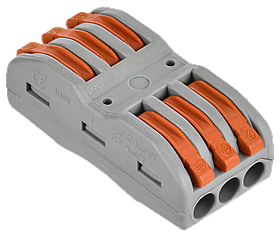 Строительно-монтажная клемма СМК 222-4133 проходная (50шт/упак) IEK