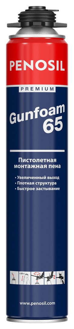 PENOSIL Premium Gunfoam 65,пена монтажная профессиональная,800 мл, фото 1